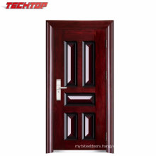 TPS-044 Chinese Manufacturer Mexican Vinyl Exterior Door, Used 48 Inches Metal Security Front Door